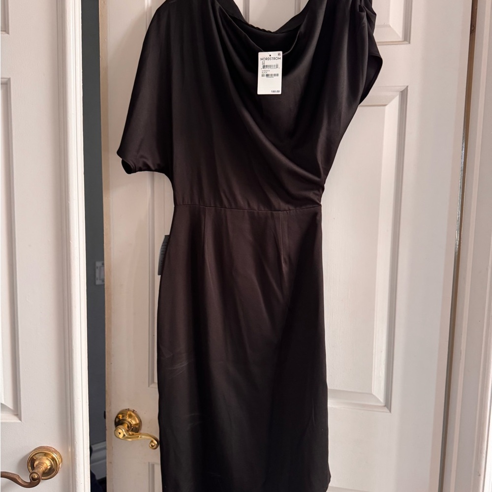 Nordstrom Asymmetrical Black Dress